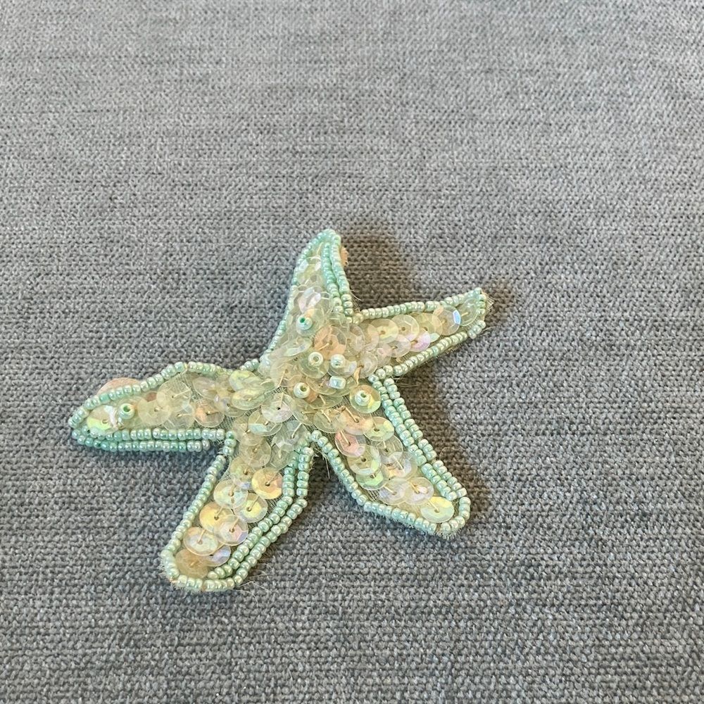 Sequined Starfish with Velcro on Back